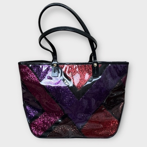 Henri Bendel New York Glitter Chevron Tote - Picture 2 of 12